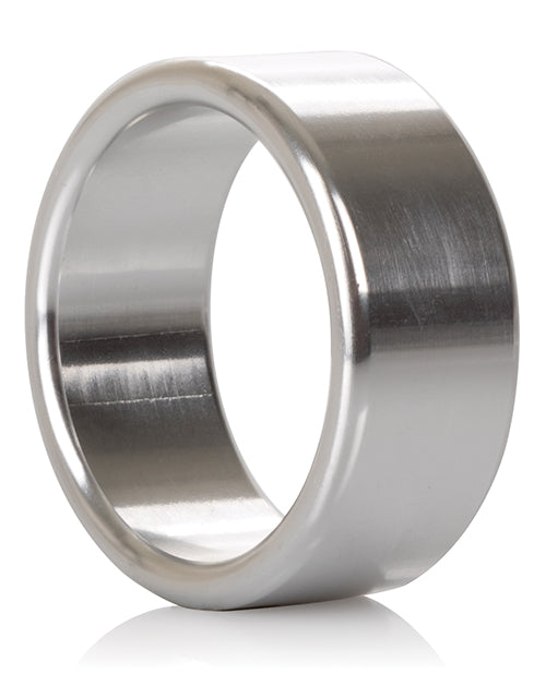 Alloy Metallic Penis Enhancement Ring - Medium Silver Ergonomic Design