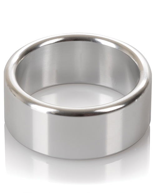 Alloy Metallic Penis Enhancement Ring - Medium Silver Ergonomic Design