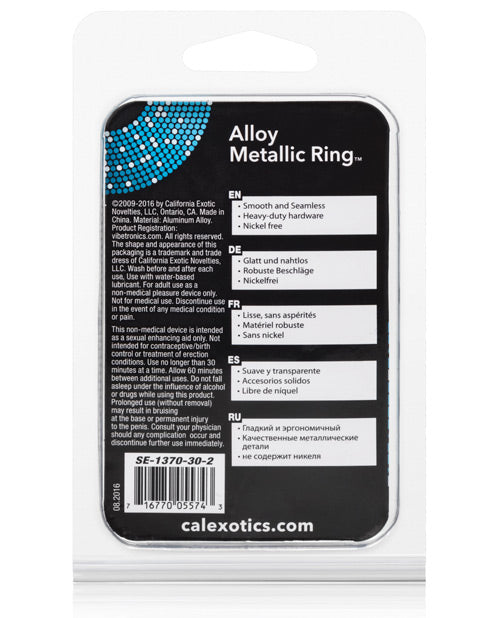 XL Alloy Metallic Ring with Seamless Wide Band