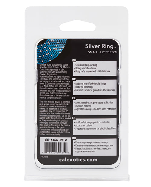 Silver Steel Penis Enhancement Ring for Extended Stamina