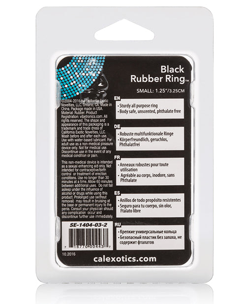 Black Rubber Ring - Small Stretchy Penis Enhancement for Extended Play