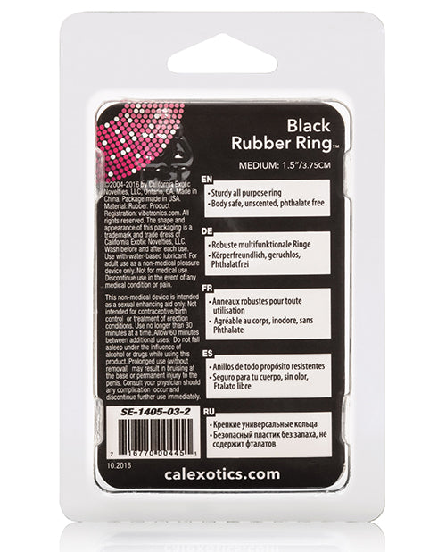 Black Rubber Ring Medium – Stretchy Penis Enhancement Ring for Prolonged Pleasure