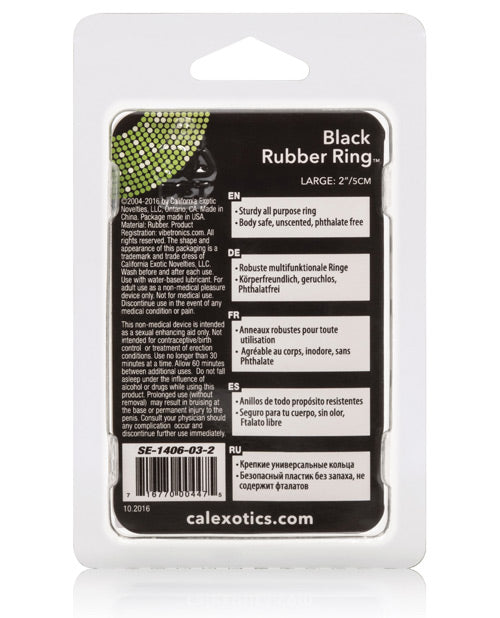 Large Black Rubber Penis Enhancement Ring for Performance & Comfort