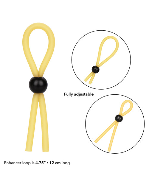 Ivory Adjustable Latex Erection Keeper Lasso – Penis Enhancement Ring