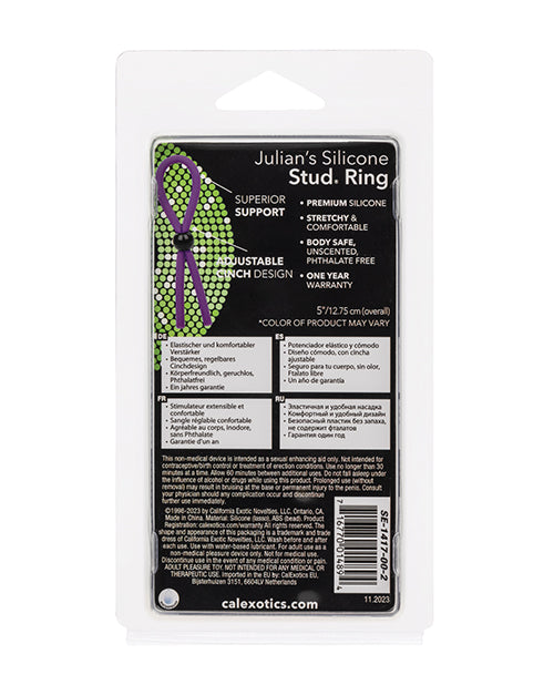 Julian's Silicone Stud Ring – Adjustable Silicone Enhancer in Assorted Colors