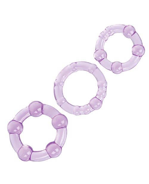 Silicone Island Rings Set with Beaded Texture and Multiple Sizes
