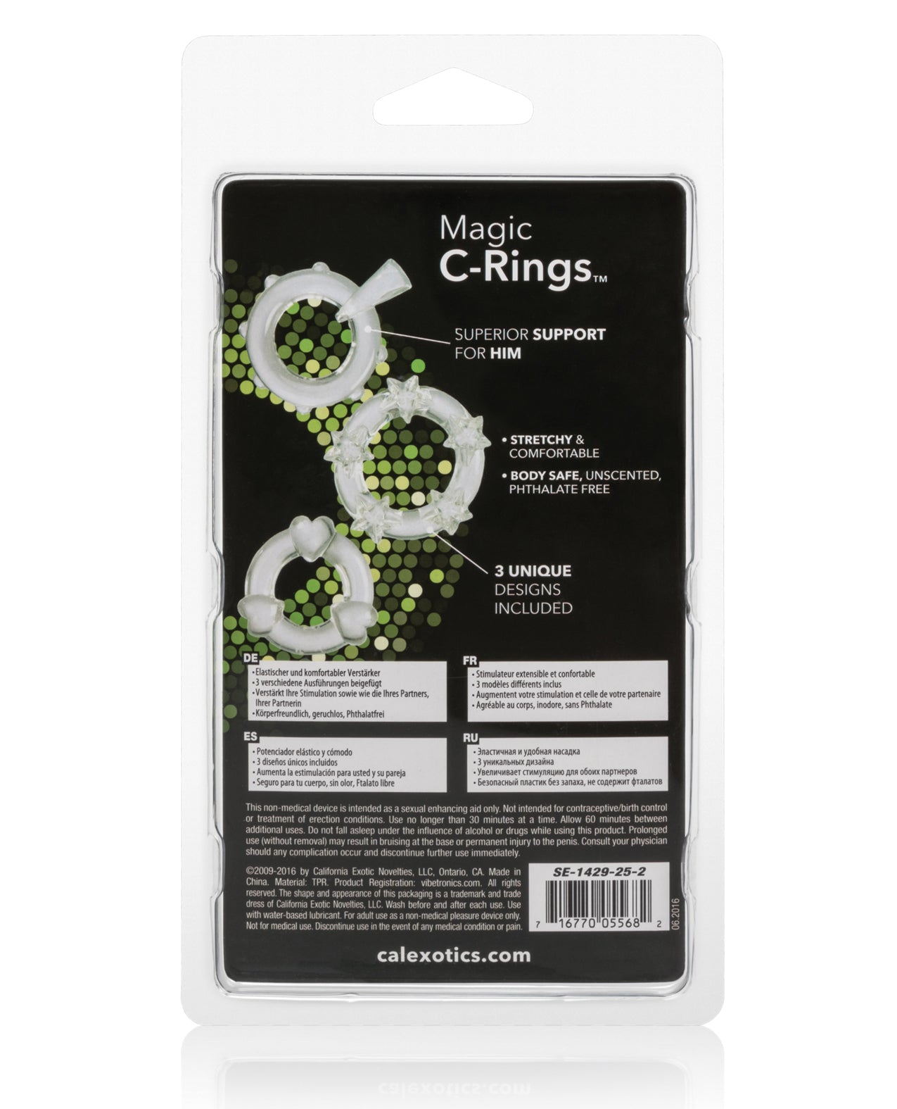 Magic C Rings Clear Set – Stretchy Penis Enhancement Rings with Pleasure Nodules