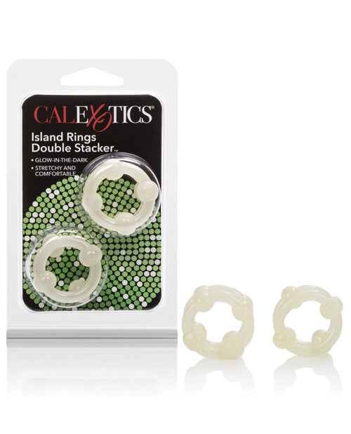 Rings! Penis Enhancement Double Stacker Glow-in-the-Dark Stimulation Beads for Enhanced Intimate Support