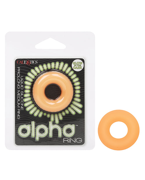 Alpha Liquid Silicone Penis Ring Glow-In-The-Dark Flexible Enhancer for Prolonged Intimate Play