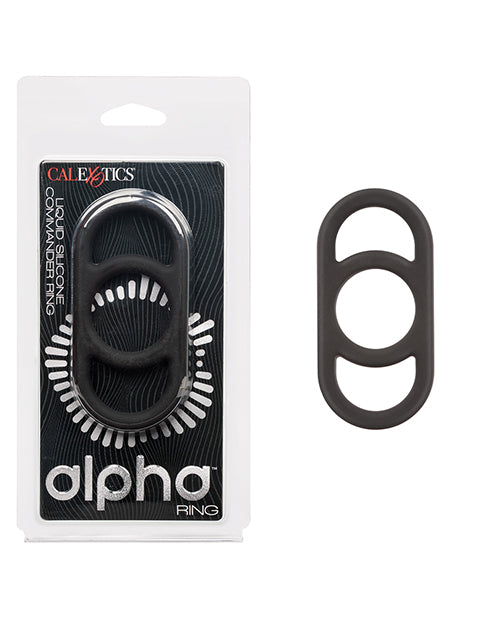 Alpha Liquid Silicone cock ring with stretchy waterproof design and pump compatibility for enhanced endurance