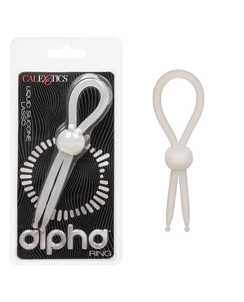 Alpha Liquid Silicone Cock Ring Adjustable Lasso design with waterproof silicone for intimate enhancement