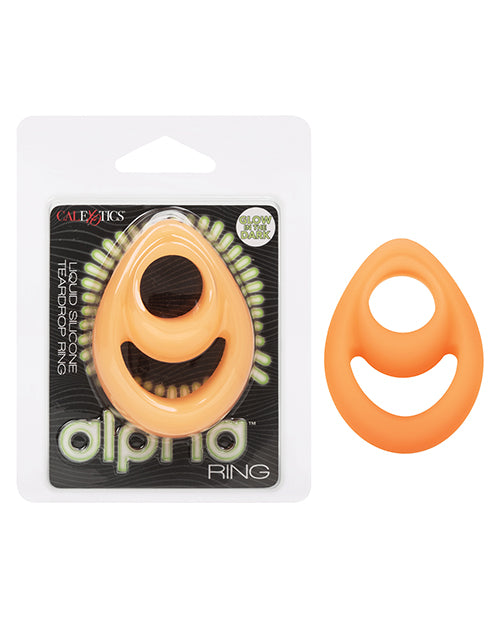 Alpha Liquid Silicone Penis Enhancement Ring Glow-in-the-Dark Scrotum Support for Stamina and Pleasure