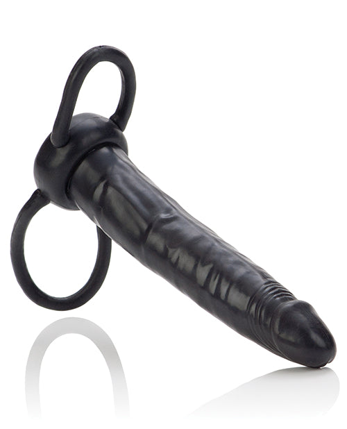 Accommodator Dual Penetrator Black Dong with Dual Support System
