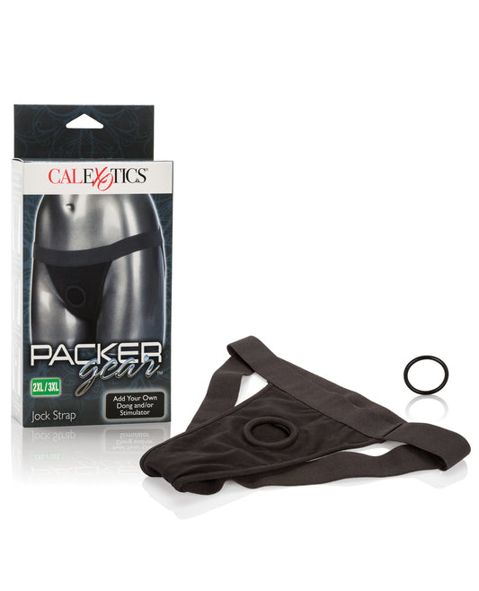 Packer Gear Jock Strap Harness with Reinforced O-Ring and Bullet Stimulator Pocket for Comfortable Strap-On Support
