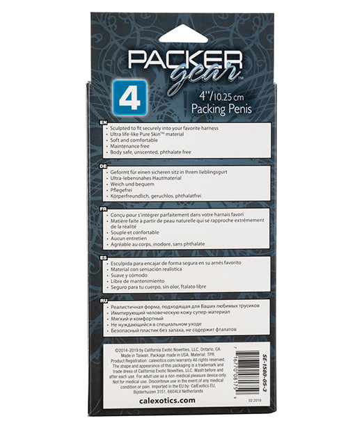 Packer Gear Realistic 4" Packing Penis for Harness Wear