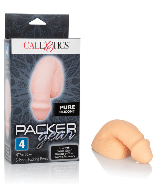 Packer Gear Silicone Packing Penis with Soft Real-Feel Texture and Harness Base for Everyday Comfort