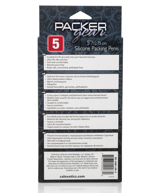 5-Inch Silicone Packing Penis with Realistic Feel and Secure Base