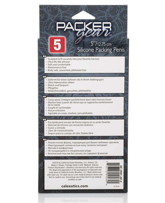 5-Inch Silicone Packing Penis in Brown with Realistic Design