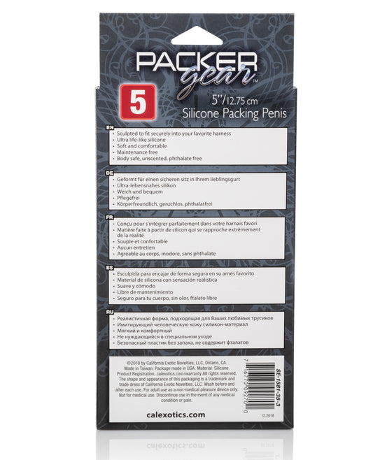 5-Inch Silicone Packing Penis with Harness Base by Packer Gear