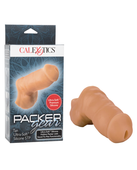 Packer Gear Transgender STP Packer Ultra-Soft Tan Silicone with Hollow Shaft for Discreet Comfort