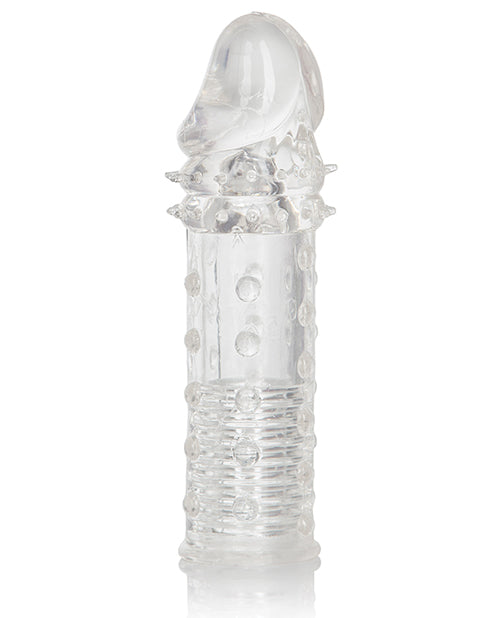 Apollo Clear Penis Extender Sleeve with Textured Ribbing