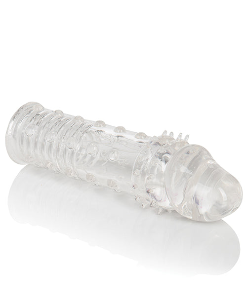 Apollo Clear Penis Extender Sleeve with Textured Ribbing