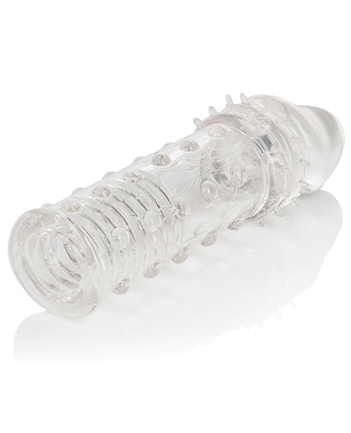 Apollo Clear Penis Extender Sleeve with Textured Ribbing