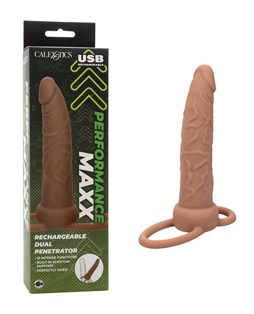Performance Maxx Vibrator Dual Penetrator Contoured Probe Dual Support Rings for Enhanced Double Penetration Pleasure