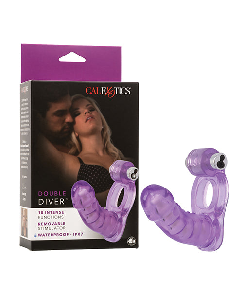Couple's Enhancers Penis Enhancement Vibrating Enhancer with Flexible Penetrator and Clitoral Teaser for Couples Intimate Play