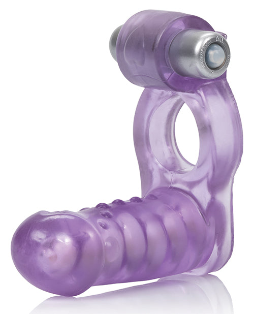 Double Diver Vibrating Enhancer with Flexible Penetrator – Purple