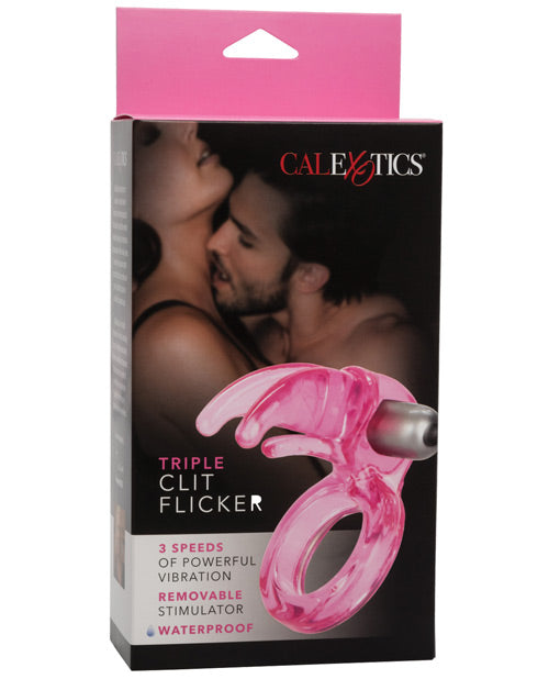 Couple's Enhancers Stimulator Triple Clit Flicker Removable Bullet Waterproof Design for Couples Shared Intimacy