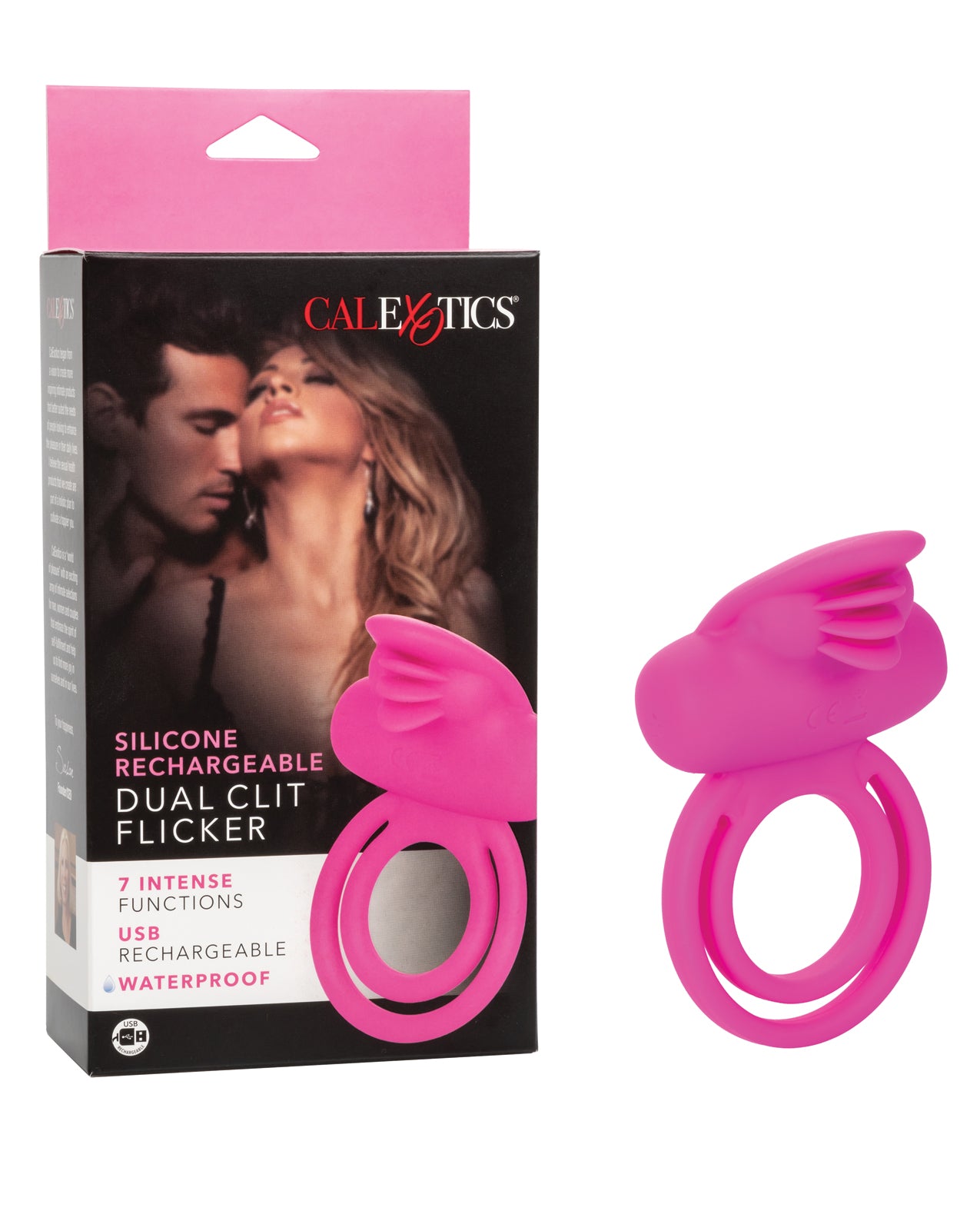 Couple's Enhancers Penis Enhancement Silicone Dual Clit Flicker Ring with Vibrations for Couples Stimulation