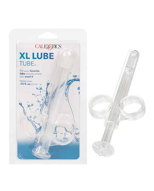 California Exotic Novelties XL Lube Tube Refillable Lubricant Applicator with Finger Loops for Precision Application