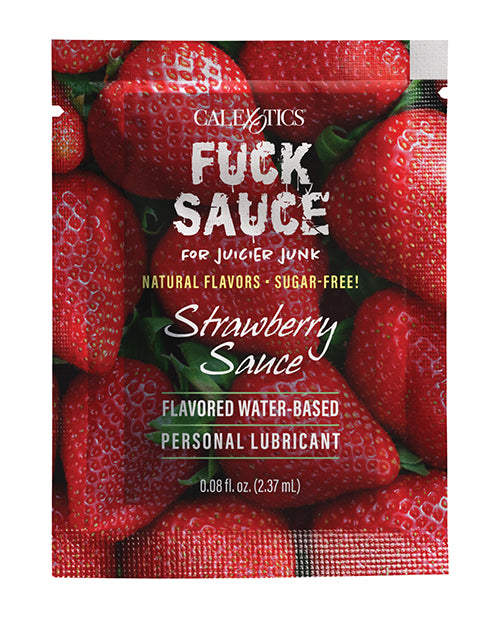 Fuck Sauce Lubricant Sachet Strawberry Flavored Edible Water Based for Enhanced Oral Pleasure