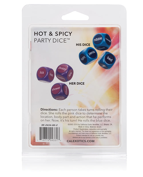 Hot & Spicy Party Dice Game with Couples Play and Travel Design