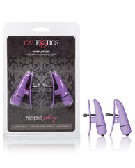 Nipple Play nipple clamps vibrating adjustable purple design for enhanced nipple stimulation and versatile intimate play