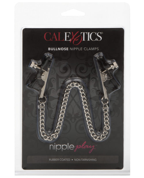 Nipple Play Bondage Clamp Adjustable Bull Nose Nipple Clamps with PVC Pads for Sensual Pleasure