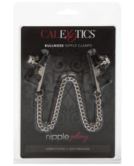 Nipple Play Bondage Clamp Adjustable Bull Nose Nipple Clamps with PVC Pads for Sensual Pleasure