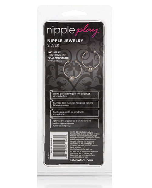 Silver Non-Piercing Nipple Jewelry with Sensual Beaded Accents