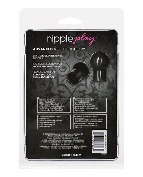Nipple Play Advanced Nipple Suckers in Black for Heightened Sensitivity