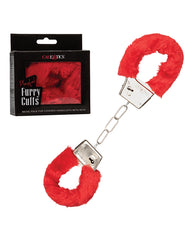 California Exotic Novelties Bondage Handcuffs Faux Fur Adjustable Lockable for Comfortable Restraint Play