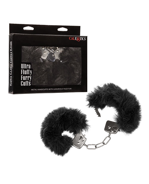 California Exotic Novelties Bondage Handcuffs Soft Faux Fur Adjustable Lockable Restraints for Playful Partner Control