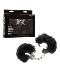 California Exotic Novelties Bondage Handcuffs Soft Faux Fur Adjustable Lockable Restraints for Playful Partner Control