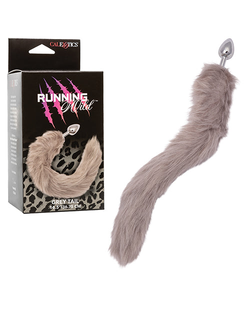 Running Wild Anal Probe with Seamless Metallic Design and Faux Fur Tail for Adventurous Sensual Pleasure