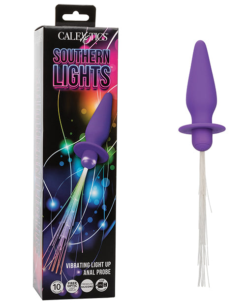 Southern Lights Anal Probe with Rechargeable LED Lights and Silicone Design for Visual and Sensory Stimulation