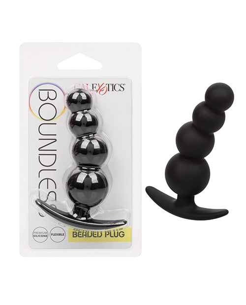 Boundless Anal Plug with Graduated Beads and Flexible Pull Handle for Comfortable Anal Play