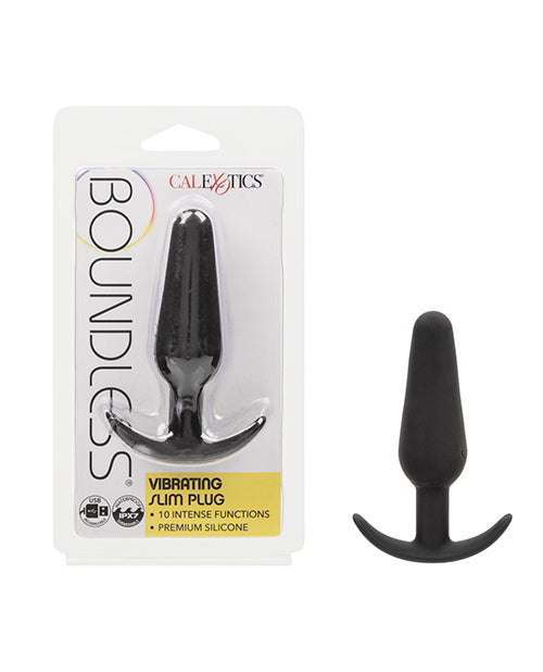 Boundless Anal Vibrator Silicone Slim Plug with 10 Vibration Modes Waterproof for Intimate Stimulation