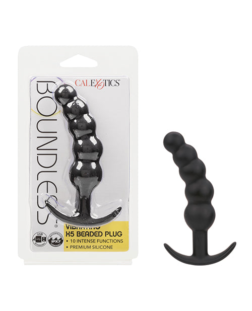 Boundless Anal Plug Vibrating X5 10 Functions Waterproof Silicone for Targeted Stimulation and Comfort