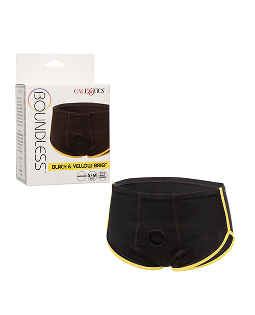 Boundless strap-on boxer brief harness double-stitched with internal pocket and reinforced O-ring for versatile intimate play