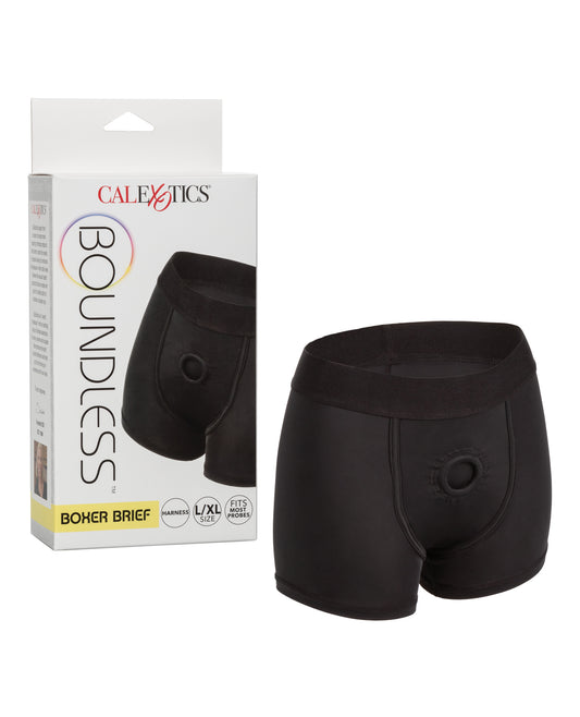Boundless Strap-On Boxer Brief Harness Stretch Waistband Double Panel for Comfortable Wear